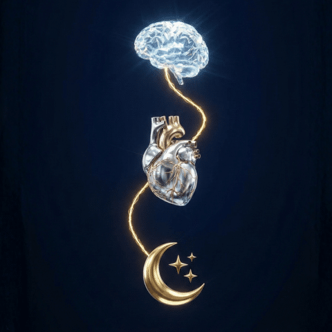 Cérebro, coração e lua - saúde integral