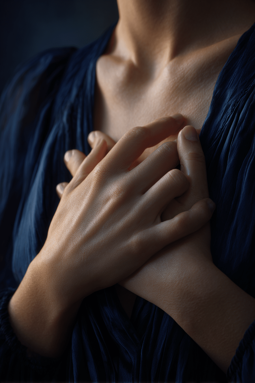 Mãos sobre o coração